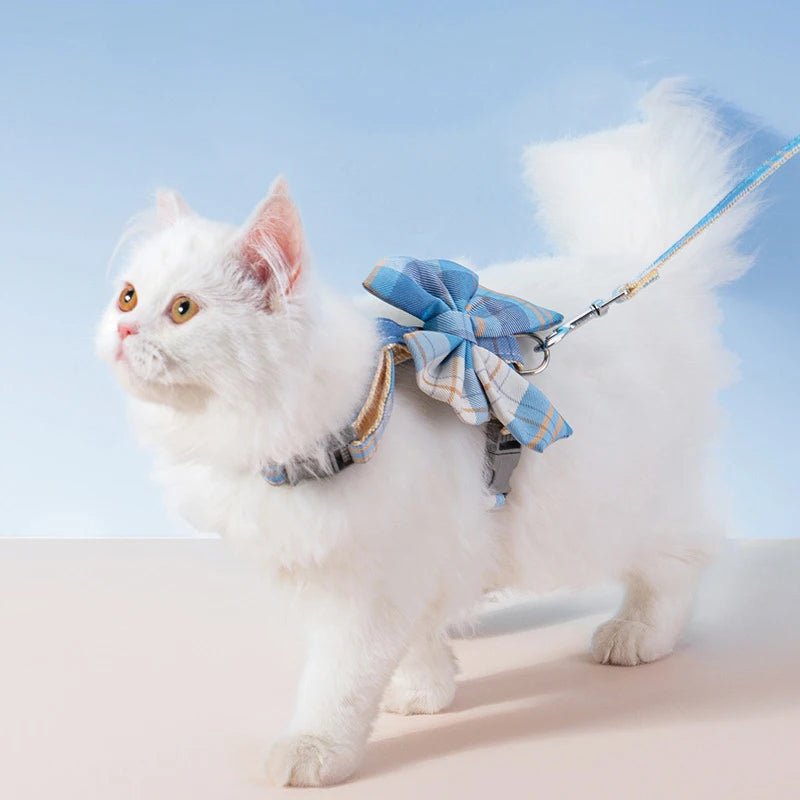 Cute Pet Harness with Leash - Collar, Vest, and Accessories for Cats & Small Dogs - PIGPETKIT